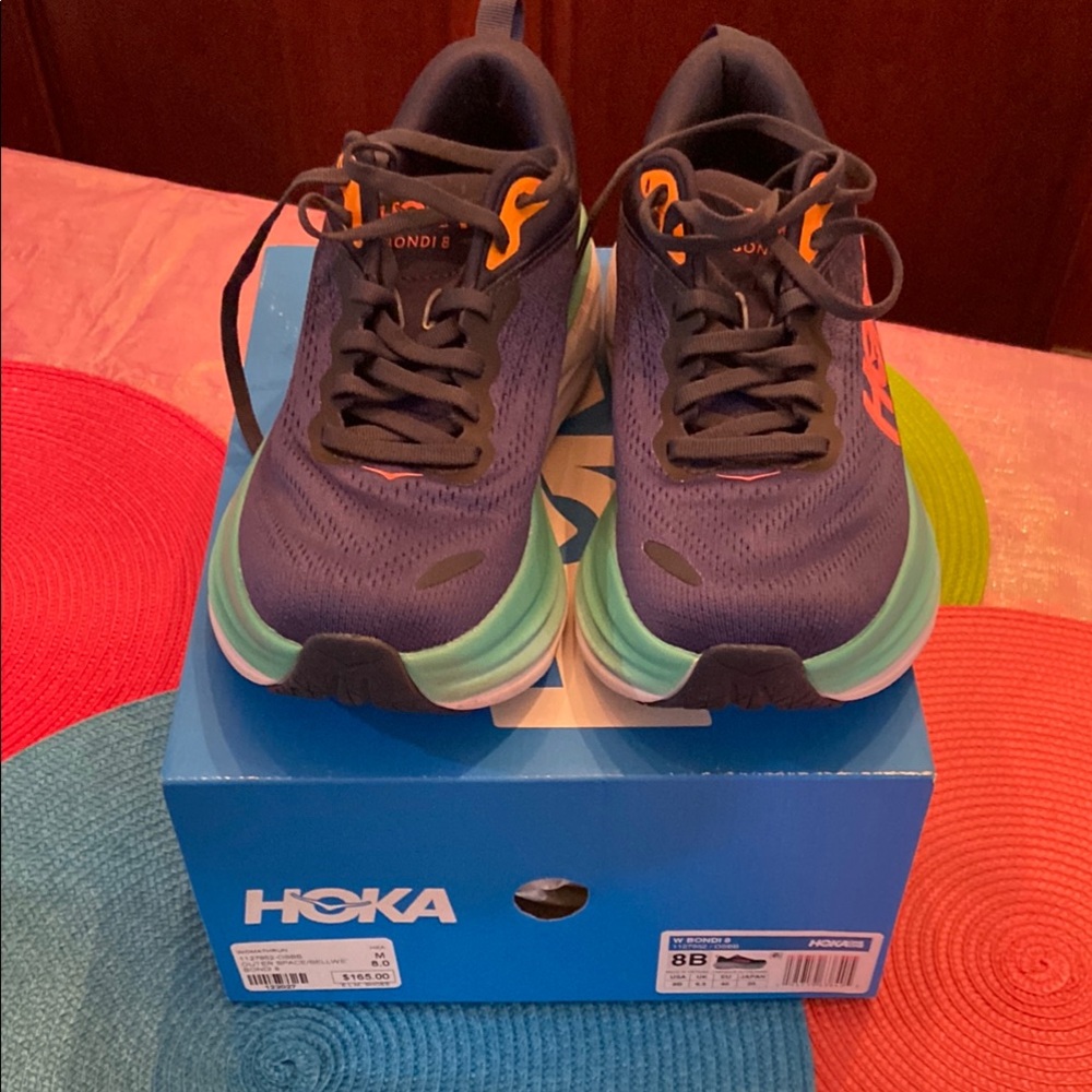 Hoka Navy and Teal Athletic Shoes Outerspace